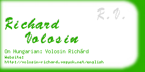 richard volosin business card
